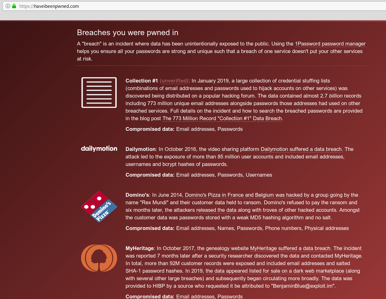 Have I been pwned